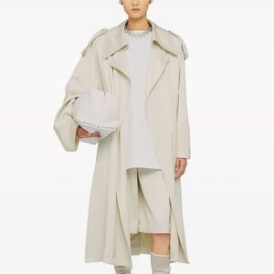 Jil Sander Silk Blend Trench Coat NWT